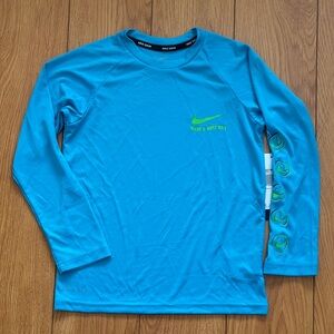 Nike Boys Bright Blue Rash Guard